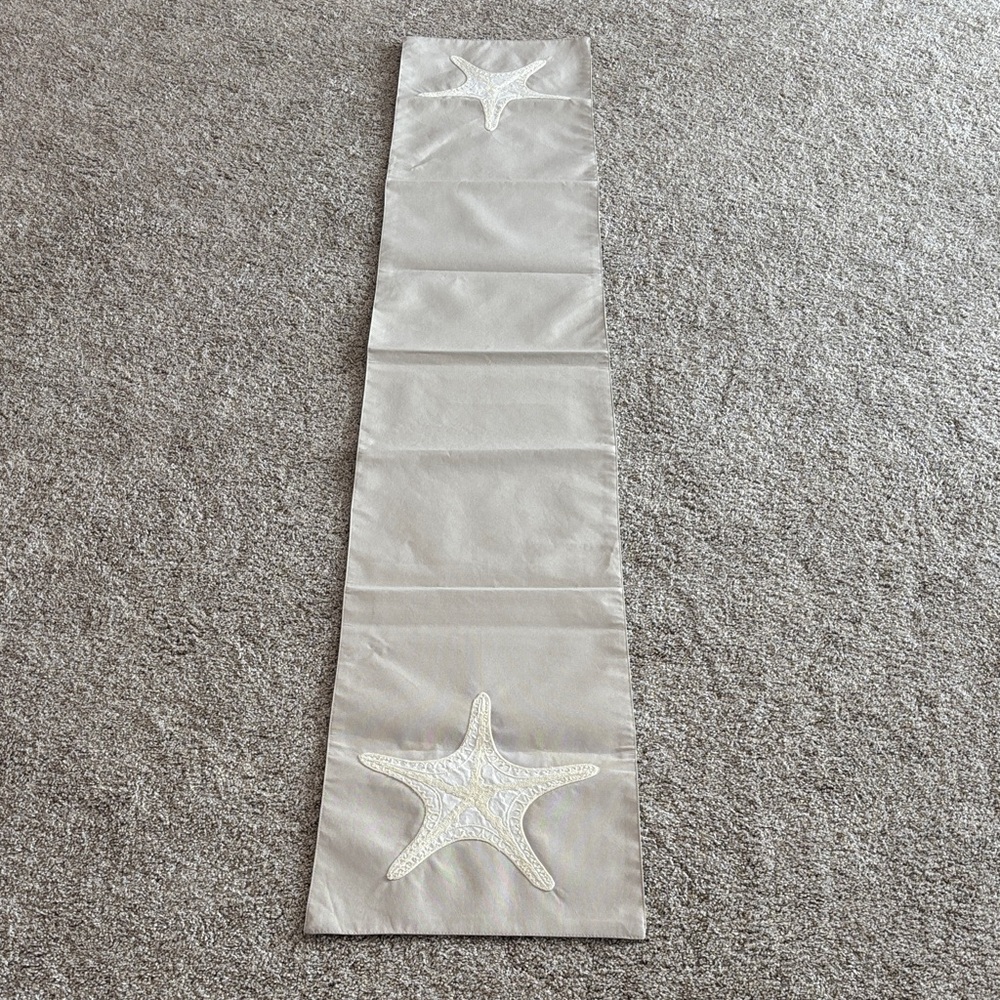 Starfish Embroidered Table Runner